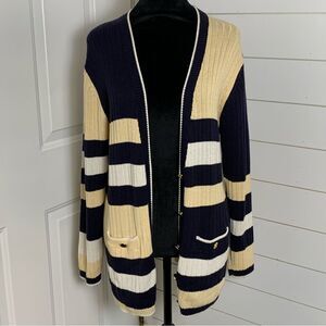Vintage Koret Striped Cardigan Woman’s size medium old money Classic